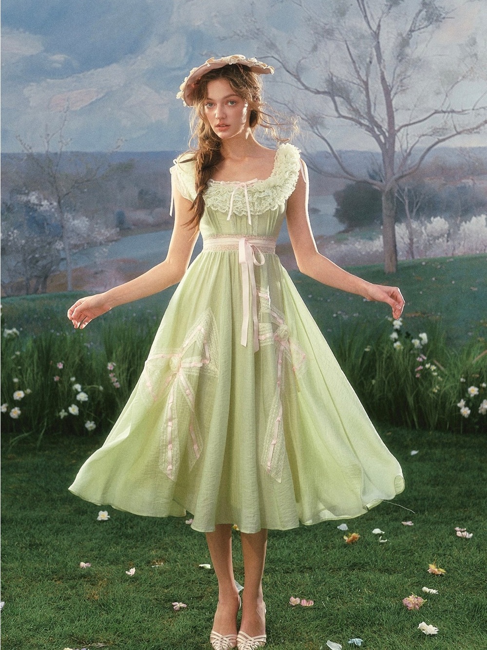 NEW LaceMade Green Kite Dress - Picture 4 of 16